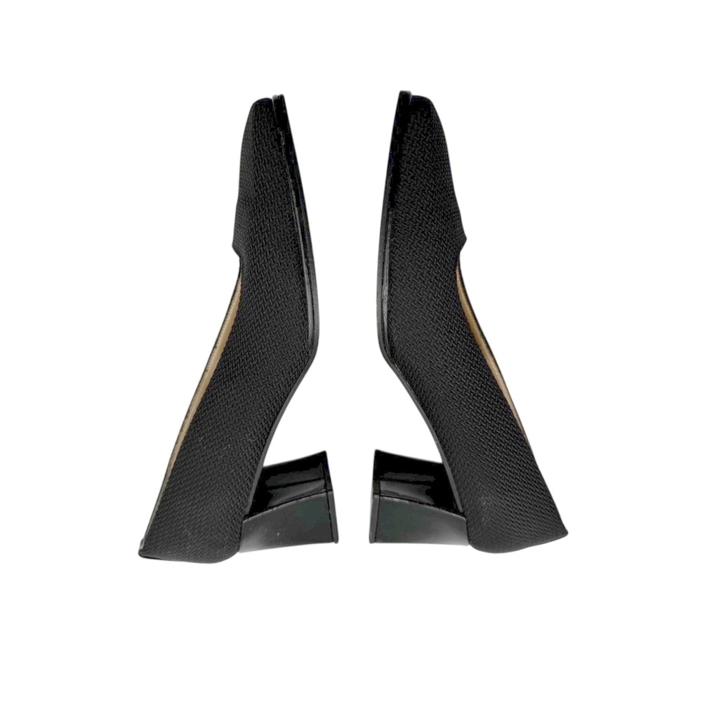 Stuart Weitzman Black Square Toe Block Heel Pumps 8.5 AA Spain 90s Minimalist